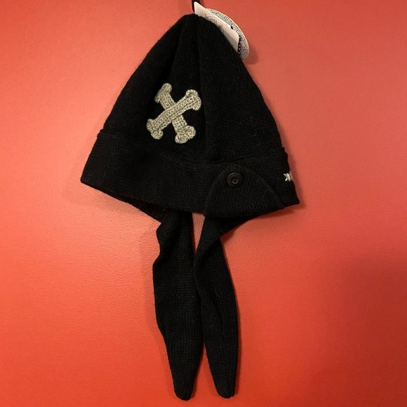 Barts Kids Black Pirate Beanie Hat 